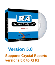 Report Analyzer documents Crystal Reports
